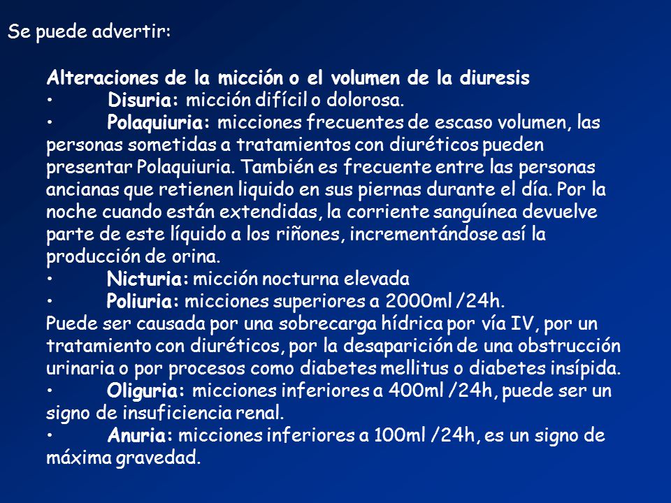 menos de la cantidad normal de micción menos de la cantidad normal de micción